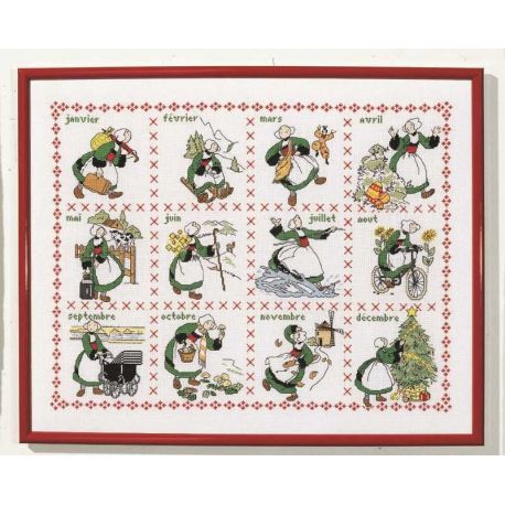 Borduurpakket kalender Becassine Princesse 7115