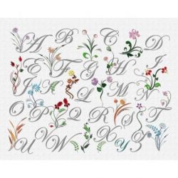 Borduurpakket wilde bloemen ABC Princesse 7587