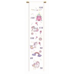 Borduurpakket voorbedrukt Groeimeter eenhoorns Princesse 7828