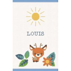 Borduurpakket gezondheidsboek-omslag hert Princesse 7849