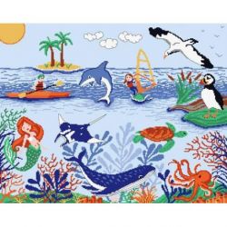 Borduurpakket zeeleven Princesse 7861