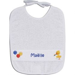 Borduurpakket slabbetje eend en ballonnen Princesse 7888