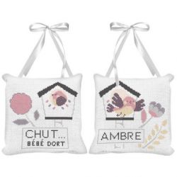 Borduurpakket tasje vogelhuis-roze Princesse 7896