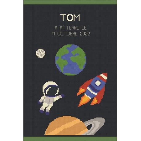 Borduurpakket boekomslag ruimtevaart Princesse 7913