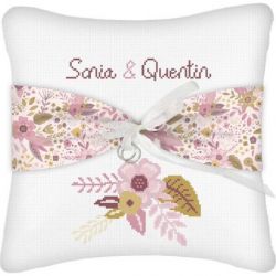 Borduurpakket ringkussen bloemenband 2 Princesse 7921