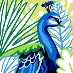 Borduurstramien voor Kussen pauw SEG1904.59