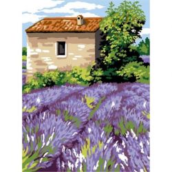 Borduurstramien lavendelveld SEG926.364