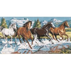 Borduurstramien paarden in galop SEG932.99