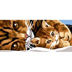 Borduurstramien 2 poesjes SEG934.05