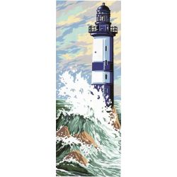 Borduurstramien Vuurtoren blauw SEG950.67