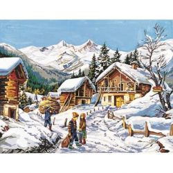 Borduurstramien winter in gehucht SEG981.142