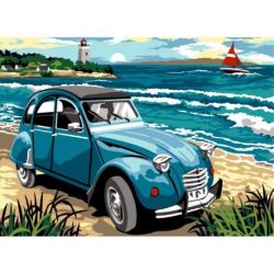 Borduurpakket 2CV aan strand SEGK929.687