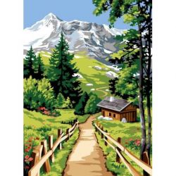 Borduurpakket pad in de bergen de montagne SEGK929.707