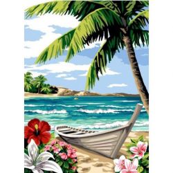 Borduurpakket exotisch strand SEGK929.724