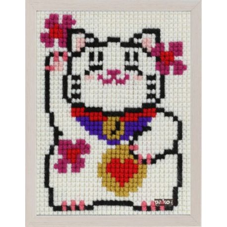 Kinderborduurpakket Gelukskatje voor kinderen PAKO 027.064