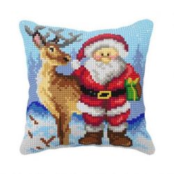 Kruissteekkussen Kerstman Orchidea 99095