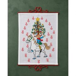 Borduurpakket Pippi & christmastree Permin 34-4599