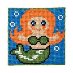 Kinderborduurpakket zeemeermin Permin 9412