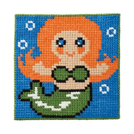 Kinderborduurpakket zeemeermin Permin 9412