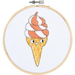 Telpakket kit met borduurring Eva M Softijsje