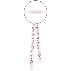 Borduurpakket Welcome, metalen ring met lint