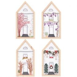 Borduurpakket voorbedrukt, Huizen 4 jaargetijden, klein