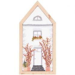 Borduurpakket voorbedrukt, Huizen 4 jaargetijden, klein