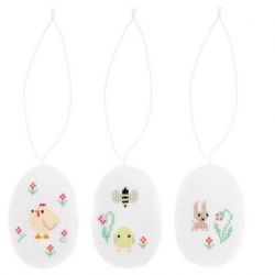 Borduurpakket telpakket, Paaseieren Pixel Art