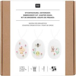 Borduurpakket telpakket, Paaseieren Pixel Art