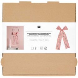 Borduurpakket voorbedrukt, Lintje Lentebloemen