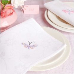 Borduurpakket telpakket, Servetten met Vlinders