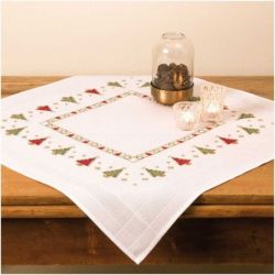 Borduurpakket deken dennenrand 80x80cm