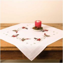 Borduurpakket deken sneeuwpoppen 80x80cm