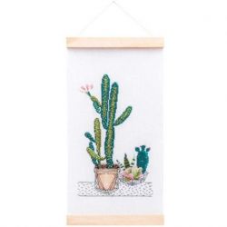 Borduurpakket wandcactussen 20x36cm