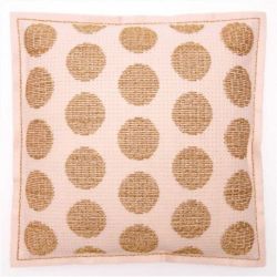 Borduurpakket kussen poeder stippen goud 42x42cm