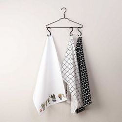 Borduurpakket theedoek vetplanten 50x75cm