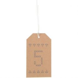 Paper Poetry adventskalender tags 24 stuks kraftpapier