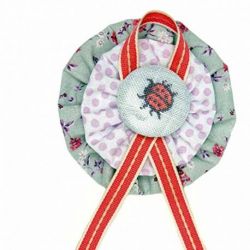 Borduurpakket broche lieveheersbeestje