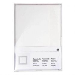 Borduurpakket deken wit stippen 90x90cm