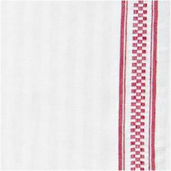 Theedoek wit met rode rand 50x75cm