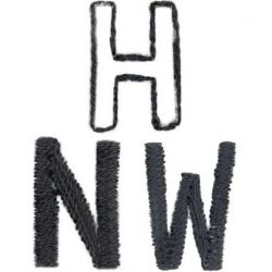 Stick and Stitch borduurpakket alfabet afbeelding voorgetekend zwart