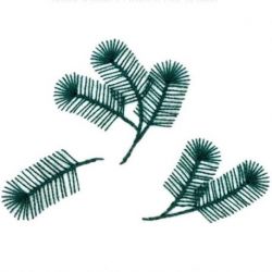 Stick and Stitch borduurpakket dennentakken voorgetekend