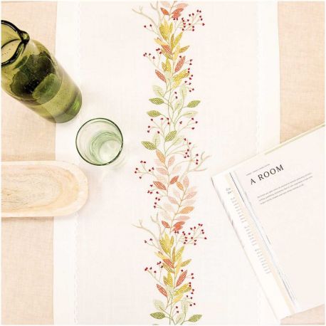 Borduurpakket loper herfstkrans 40x150cm