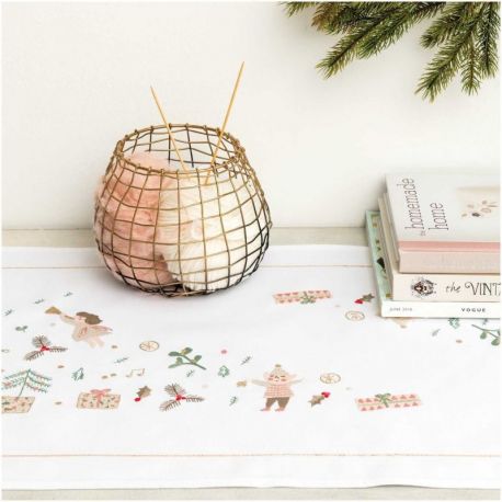 Borduurpakket engel loper 45x100cm