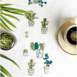 Borduurpakket loper cactussen 45x150cm