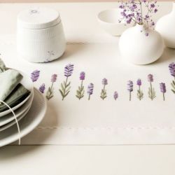 Borduurpakket loper lavendel 40x150cm