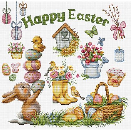 Happy Easter borduurpakket