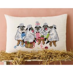 Kussen Schapen die breien