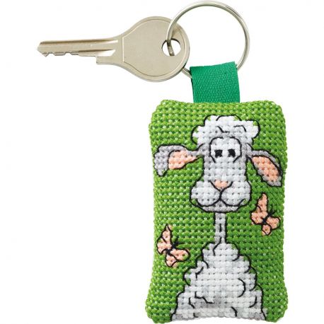Sleutelhanger wit Schaap