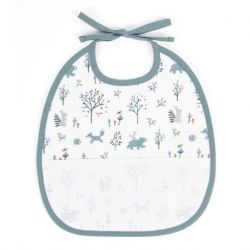 Bedrukt Slabbetje 6 maanden Turquoise